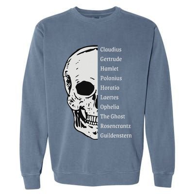 ShakespeareS Hamlet Cast & Skull Garment-Dyed Sweatshirt