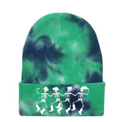 Spooky Halloween Cowboys Skeleton Dance Tie Dye 12in Knit Beanie