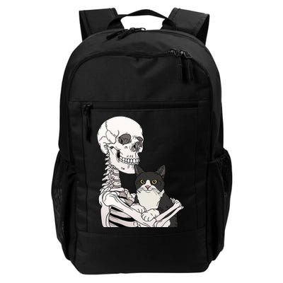 Skeleton Holding Cat Backpack