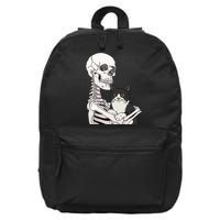 Skeleton Holding Cat 16 in Basic Backpack