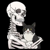 Skeleton Holding Cat 16 in Basic Backpack