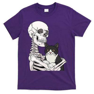 Skeleton Holding Cat T-Shirt
