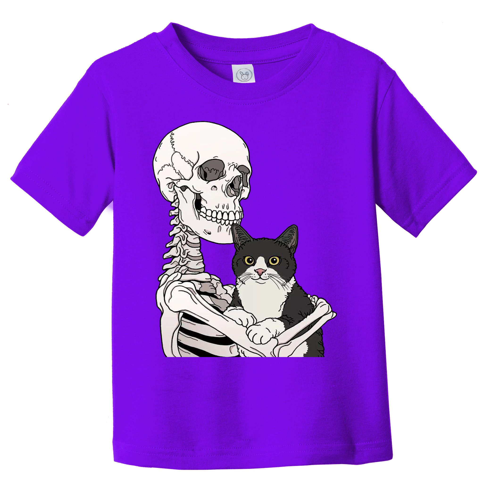 Skeleton Holding Cat Toddler T-Shirt