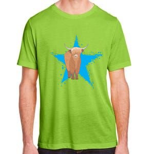 Scottish Highland Cow Star Cow Love Scottish Highland Cows Gift Adult ChromaSoft Performance T-Shirt