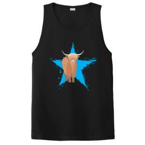 Scottish Highland Cow Star Cow Love Scottish Highland Cows Gift PosiCharge Competitor Tank