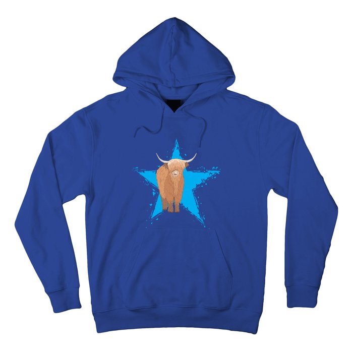 Scottish Highland Cow Star Cow Love Scottish Highland Cows Gift Hoodie