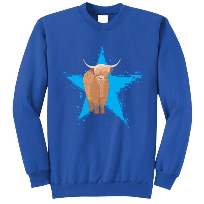 Scottish Highland Cow Star Cow Love Scottish Highland Cows Gift Sweatshirt