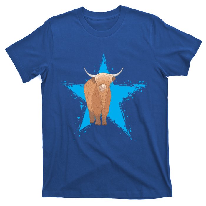 Scottish Highland Cow Star Cow Love Scottish Highland Cows Gift T-Shirt