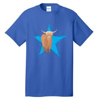 Scottish Highland Cow Star Cow Love Scottish Highland Cows Gift Tall T-Shirt