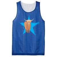 Scottish Highland Cow Star Cow Love Scottish Highland Cows Gift Mesh Reversible Basketball Jersey Tank