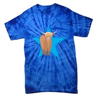 Scottish Highland Cow Star Cow Love Scottish Highland Cows Gift Tie-Dye T-Shirt