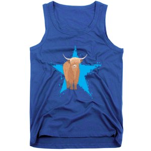 Scottish Highland Cow Star Cow Love Scottish Highland Cows Gift Tank Top