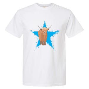 Scottish Highland Cow Star Cow Love Scottish Highland Cows Gift Garment-Dyed Heavyweight T-Shirt