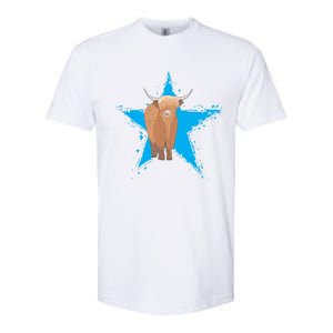 Scottish Highland Cow Star Cow Love Scottish Highland Cows Gift Softstyle CVC T-Shirt