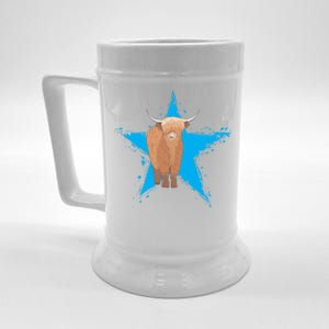 Scottish Highland Cow Star Cow Love Scottish Highland Cows Gift Beer Stein