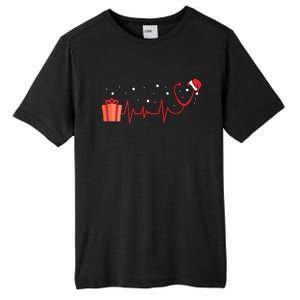 Stethoscope Heartbeat Christmas Nurse Xmas Nursing Cute Gift Tall Fusion ChromaSoft Performance T-Shirt