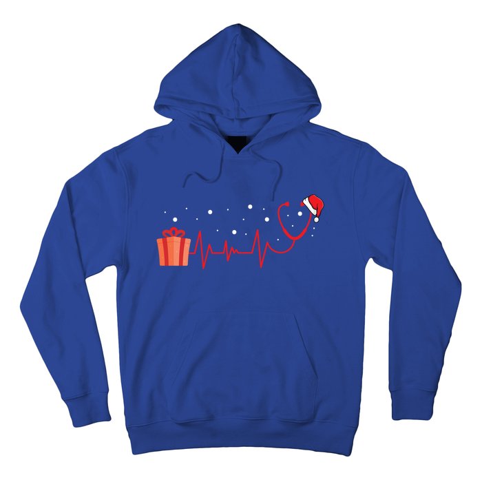 Stethoscope Heartbeat Christmas Nurse Xmas Nursing Cute Gift Hoodie