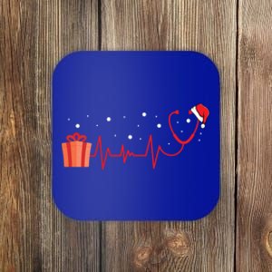 Stethoscope Heartbeat Christmas Nurse Xmas Nursing Cute Gift Coaster