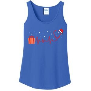 Stethoscope Heartbeat Christmas Nurse Xmas Nursing Cute Gift Ladies Essential Tank