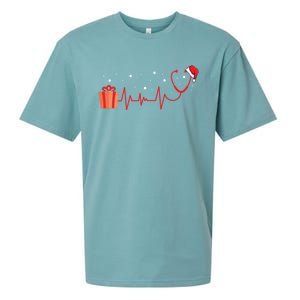 Stethoscope Heartbeat Christmas Nurse Xmas Nursing Cute Gift Sueded Cloud Jersey T-Shirt