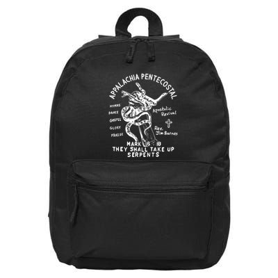 Snake Handling Church Appalachia Pentecostal 16 in Basic Backpack