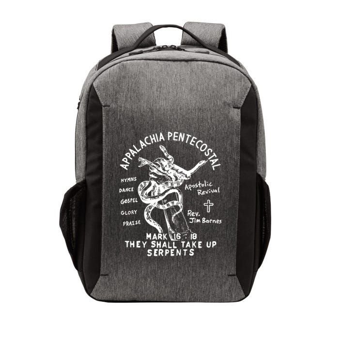 Snake Handling Church Appalachia Pentecostal Vector Backpack