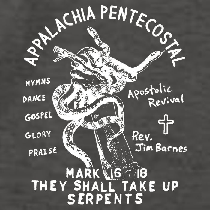 Snake Handling Church Appalachia Pentecostal Vector Backpack