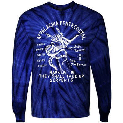 Snake Handling Church Appalachia Pentecostal Tie-Dye Long Sleeve Shirt