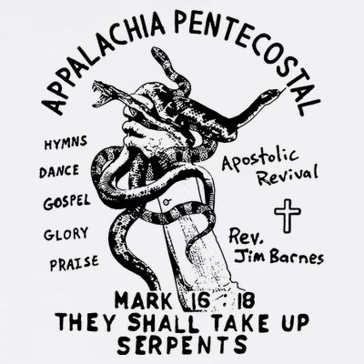 Snake Handling Church Appalachia Pentecostal T-Shirt