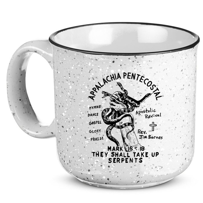 Snake Handling Church Appalachia Pentecostal 15oz Campfire Ceramic Mug