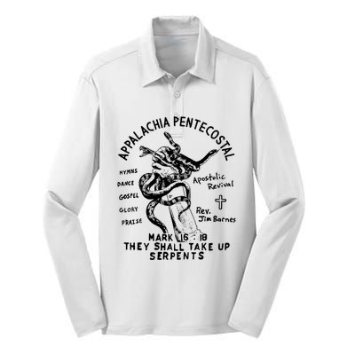 Snake Handling Church Appalachia Pentecostal Silk Touch Performance Long Sleeve Polo