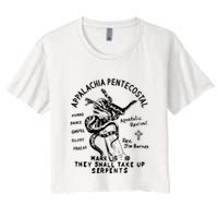 Snake Handling Church Appalachia Pentecostal Women's Crop Top Tee