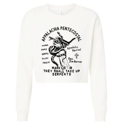 Snake Handling Church Appalachia Pentecostal Cropped Pullover Crew