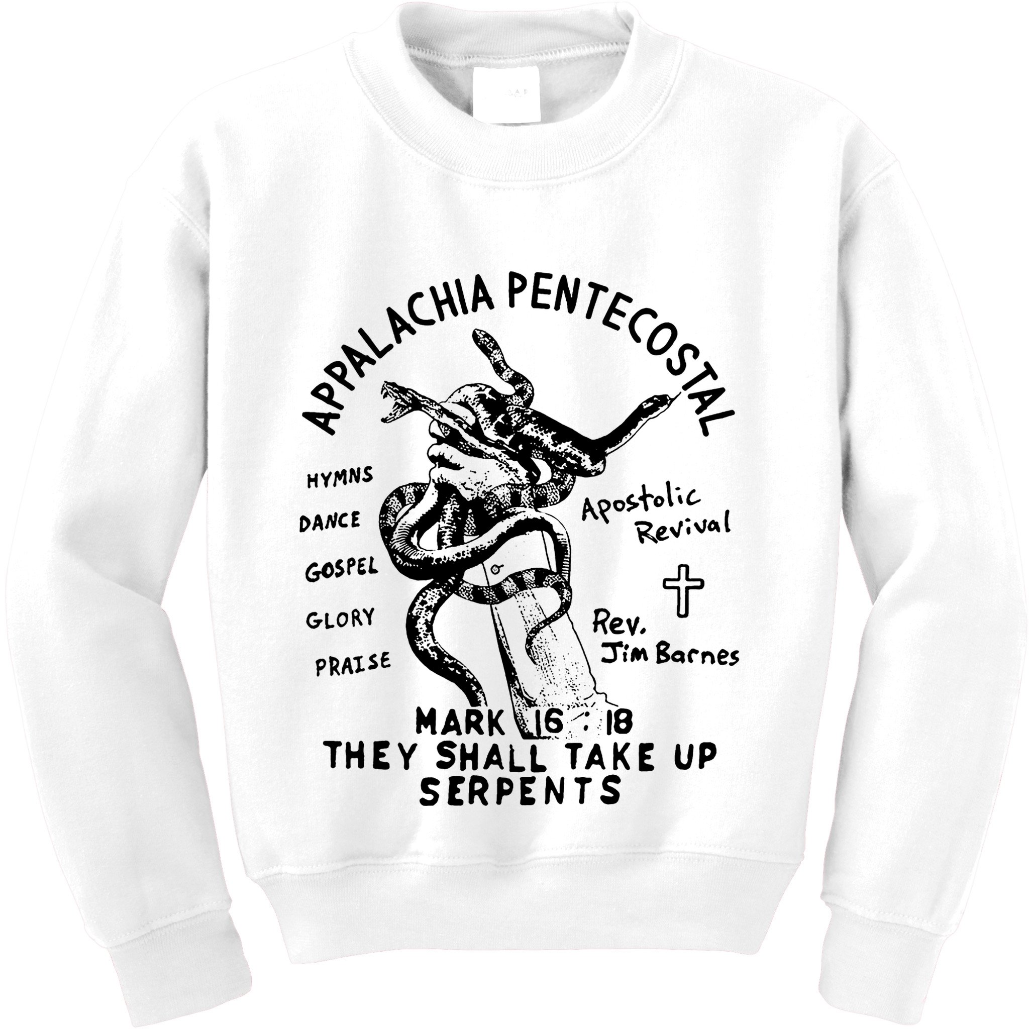 Snake Handling Church Appalachia Pentecostal Kids Sweatshirt