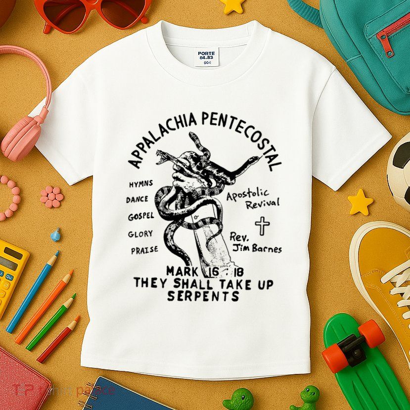 Snake Handling Church Appalachia Pentecostal Kids T-Shirt