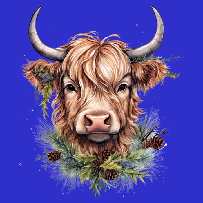 Scottish Highland Cow Cattle Hairy Cow Christmas Funny Gift Baby Bodysuit
