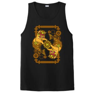 Steampunk Horoscope Cat Pisces Funny Cat Astrology Gift PosiCharge Competitor Tank