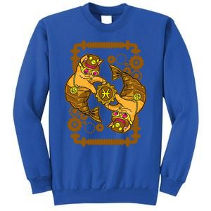 Steampunk Horoscope Cat Pisces Funny Cat Astrology Gift Tall Sweatshirt