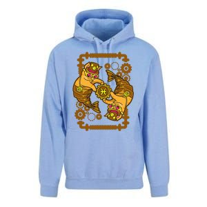 Steampunk Horoscope Cat Pisces Funny Cat Astrology Gift Unisex Surf Hoodie