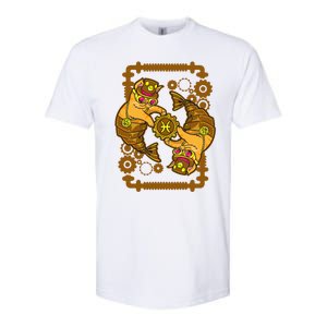 Steampunk Horoscope Cat Pisces Funny Cat Astrology Gift Softstyle CVC T-Shirt