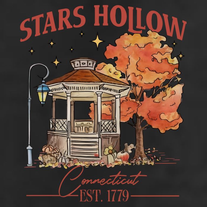 Stars Hollow Connecticut Est 1779 7 Panel Mesh Trucker Snapback Hat