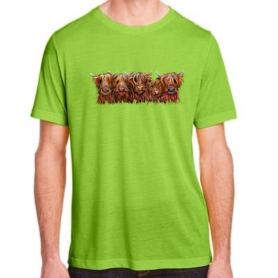 Scottish Highland Cows  The Happy Bunch Of Coos  Cute Gift Adult ChromaSoft Performance T-Shirt