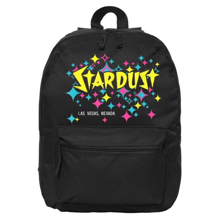 Stardust Hotel Casino Vintage Sign Retro Las Vegas 16 in Basic Backpack