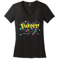 Stardust Hotel Casino Vintage Sign Retro Las Vegas Women's V-Neck T-Shirt