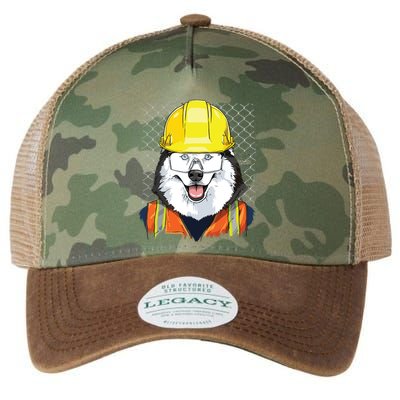Siberian Husky Construction Worker Siberian Husky Dog Legacy Tie Dye Trucker Hat