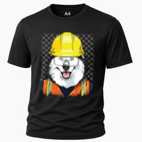 Siberian Husky Construction Worker Siberian Husky Dog Cooling Performance Crew T-Shirt