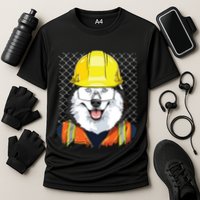 Siberian Husky Construction Worker Siberian Husky Dog Cooling Performance Crew T-Shirt