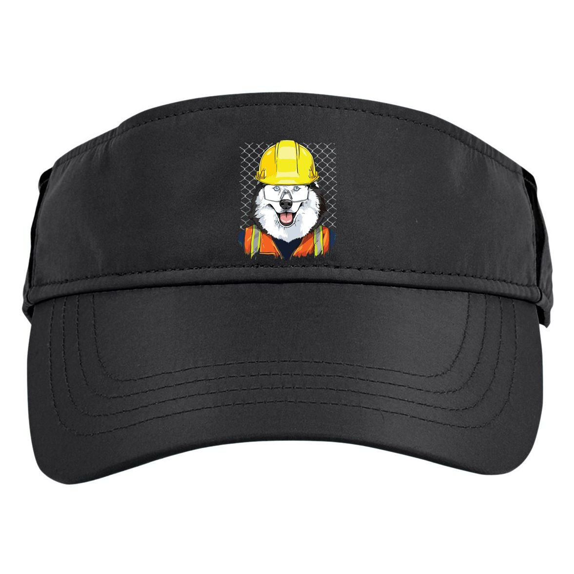 Siberian Husky Construction Worker Siberian Husky Dog Adult Drive Performance Visor