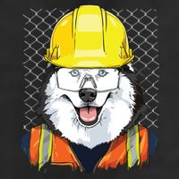 Siberian Husky Construction Worker Siberian Husky Dog Adult Drive Performance Visor