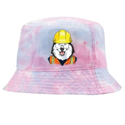 Siberian Husky Construction Worker Siberian Husky Dog Tie-Dyed Bucket Hat